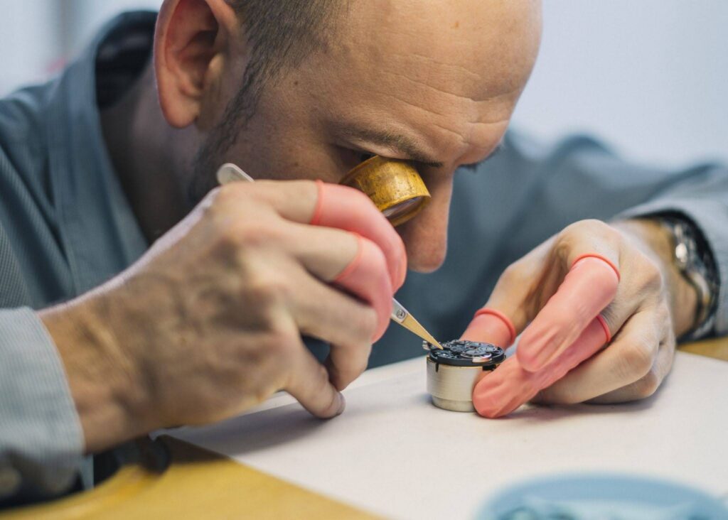 Inside the Biel atelier. The Swiss arm of Christopher Ward, formed through the 2014 merger with Synergies Horlogères, handles every assembly.